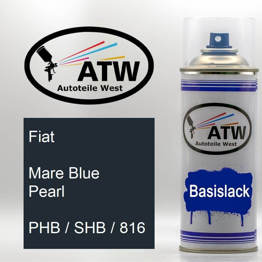 Fiat, Mare Blue Pearl, PHB / SHB / 816: 400ml Sprühdose, von ATW Autoteile West.